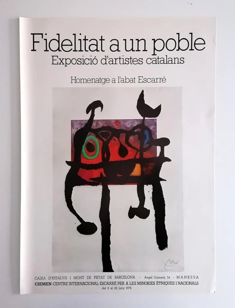 1978 Joan Miró Exhibition Poster Barcelona