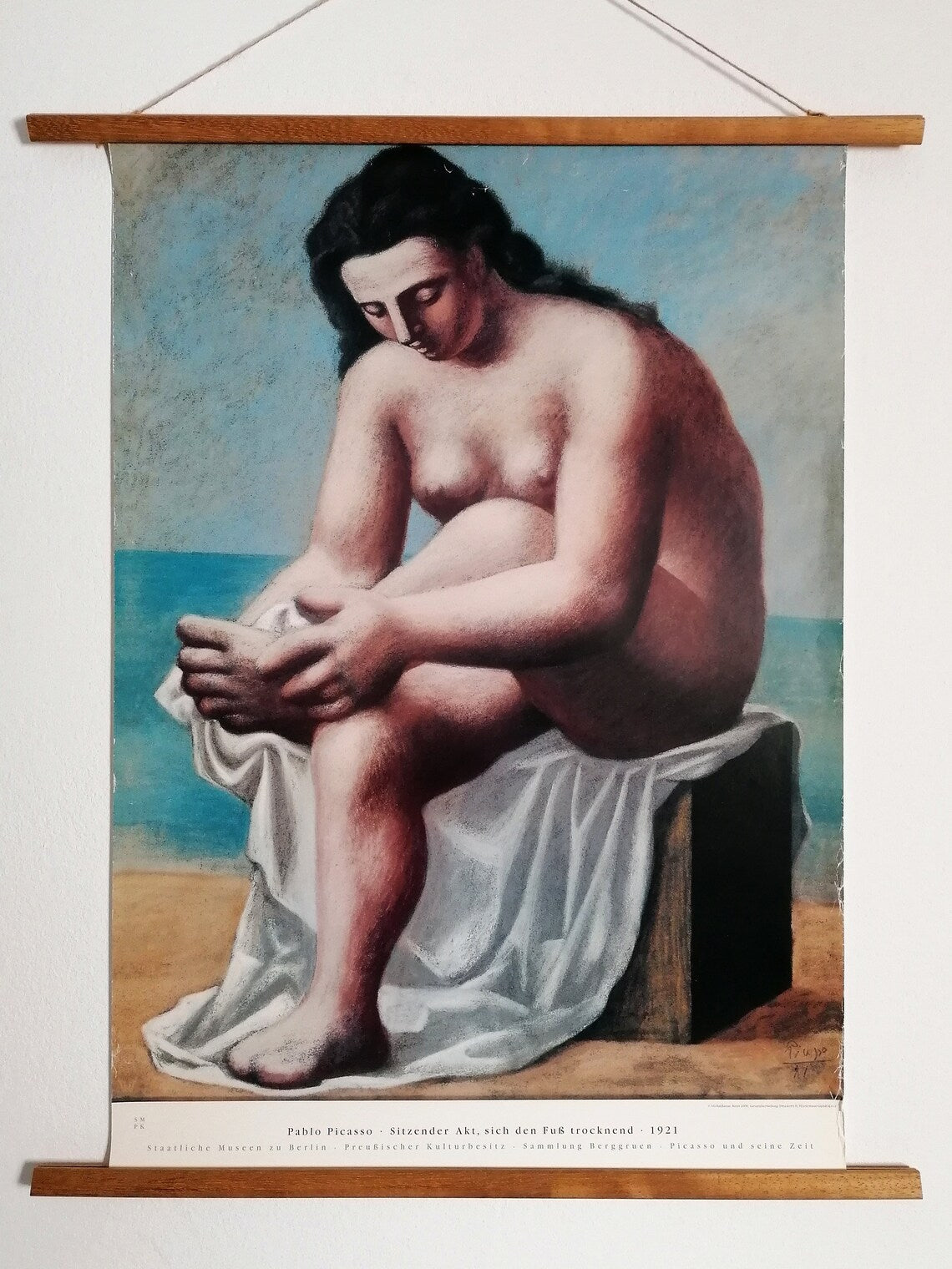 2000 Pablo Picasso Poster "Seated Nude Drying her Feet"