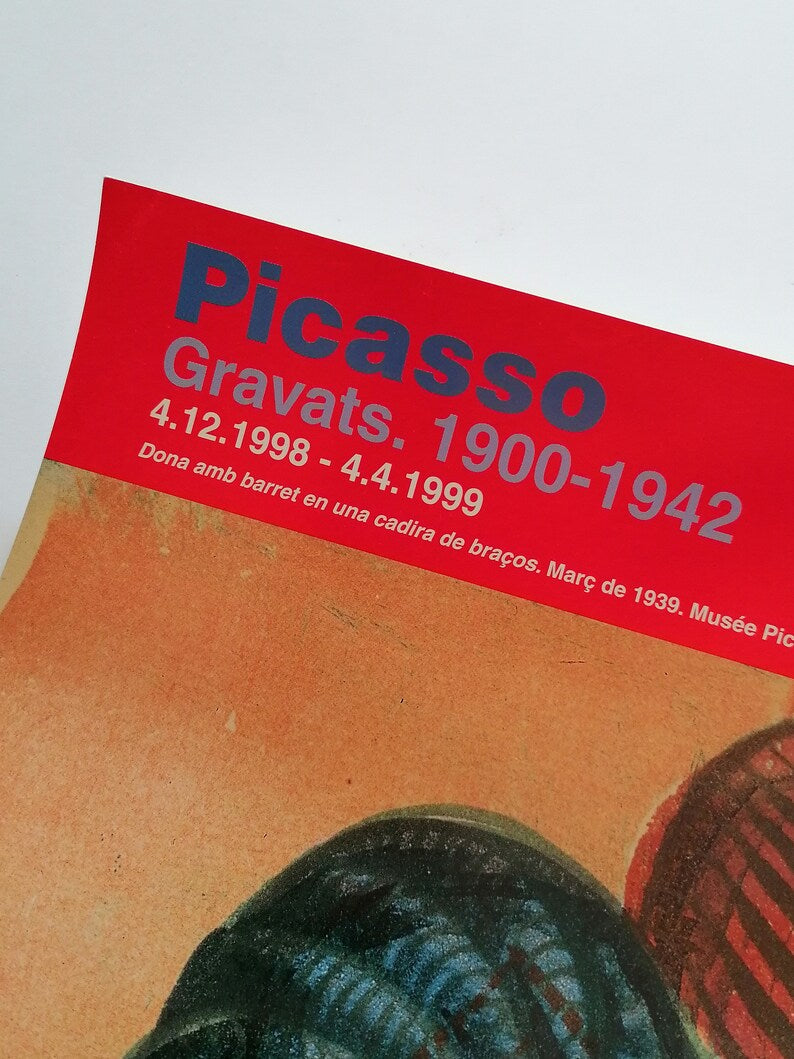 1999 Picasso Poster Barcelona's Exhibition at Picasso Museum