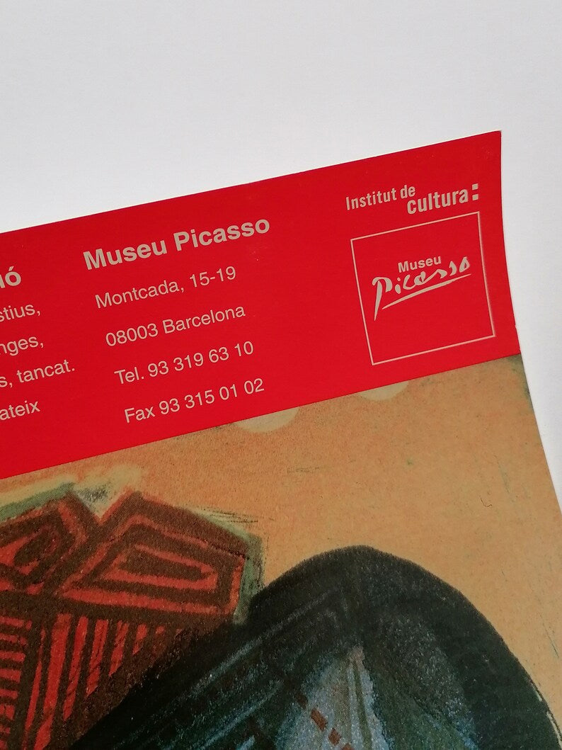 1999 Picasso Poster Barcelona's Exhibition at Picasso Museum