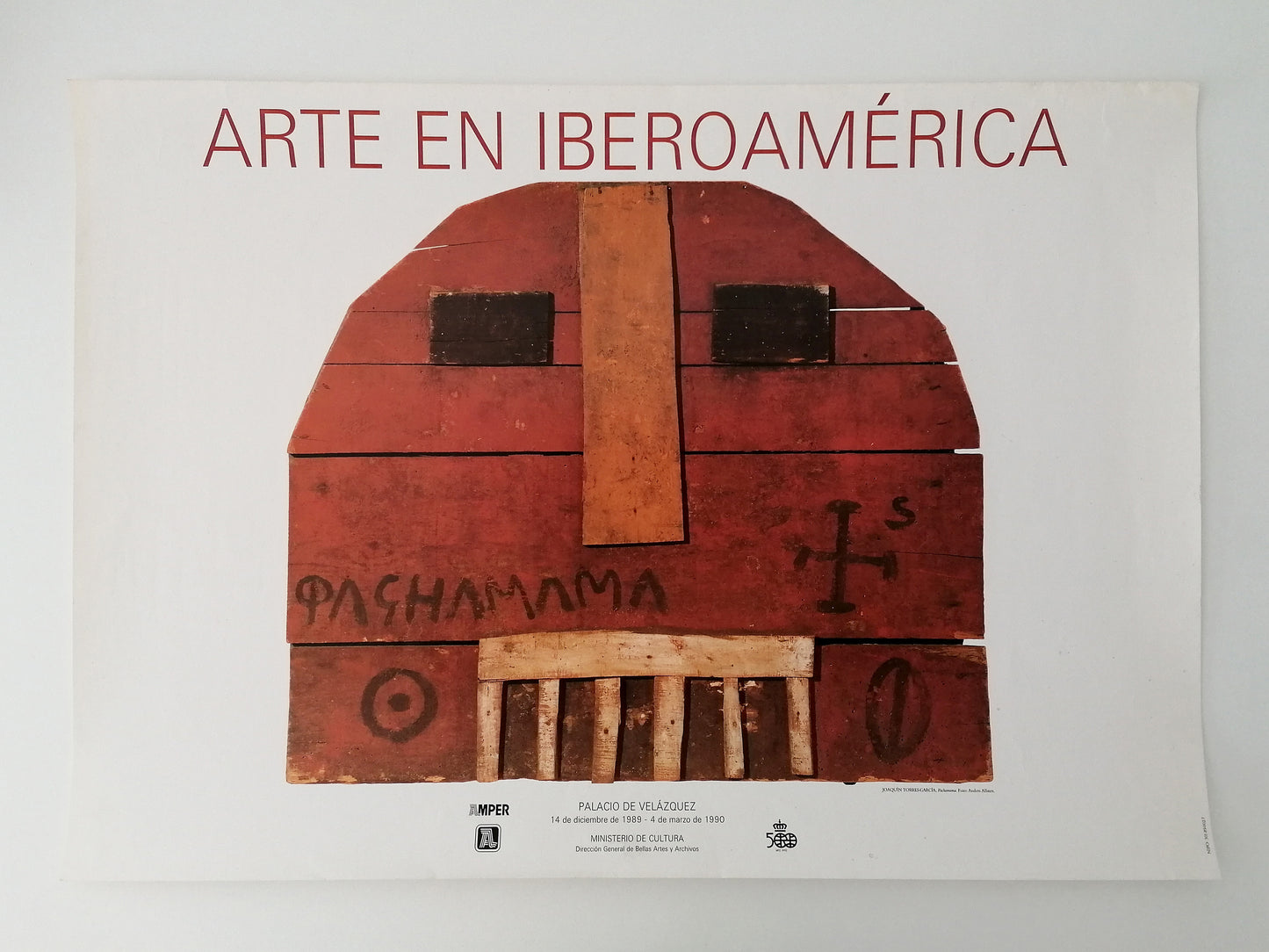 1989 Torres Garcia Poster Collective Exhibition Art in Madrid