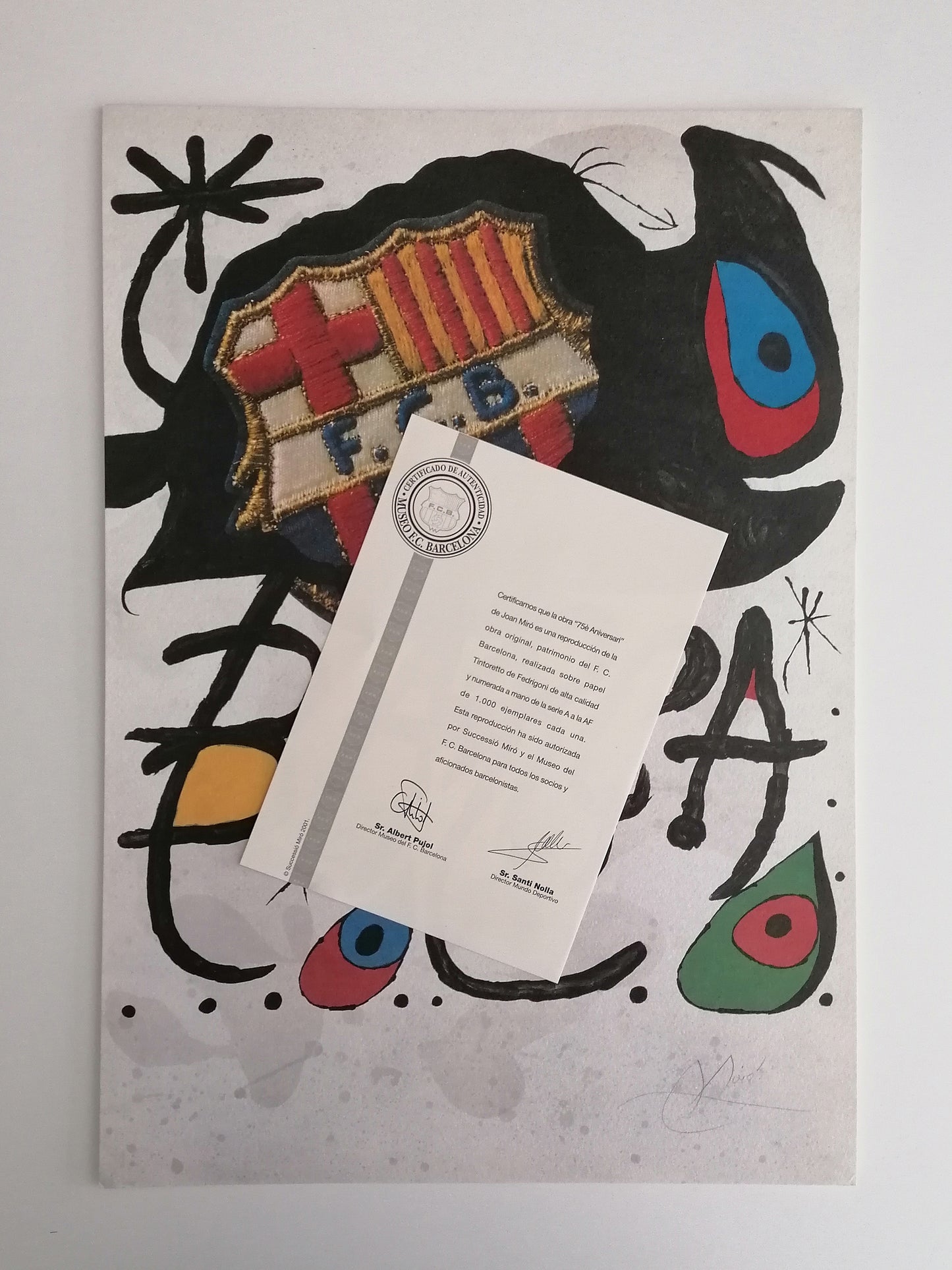 Joan Miró Art Signed and Numbered from Fc Barcelona