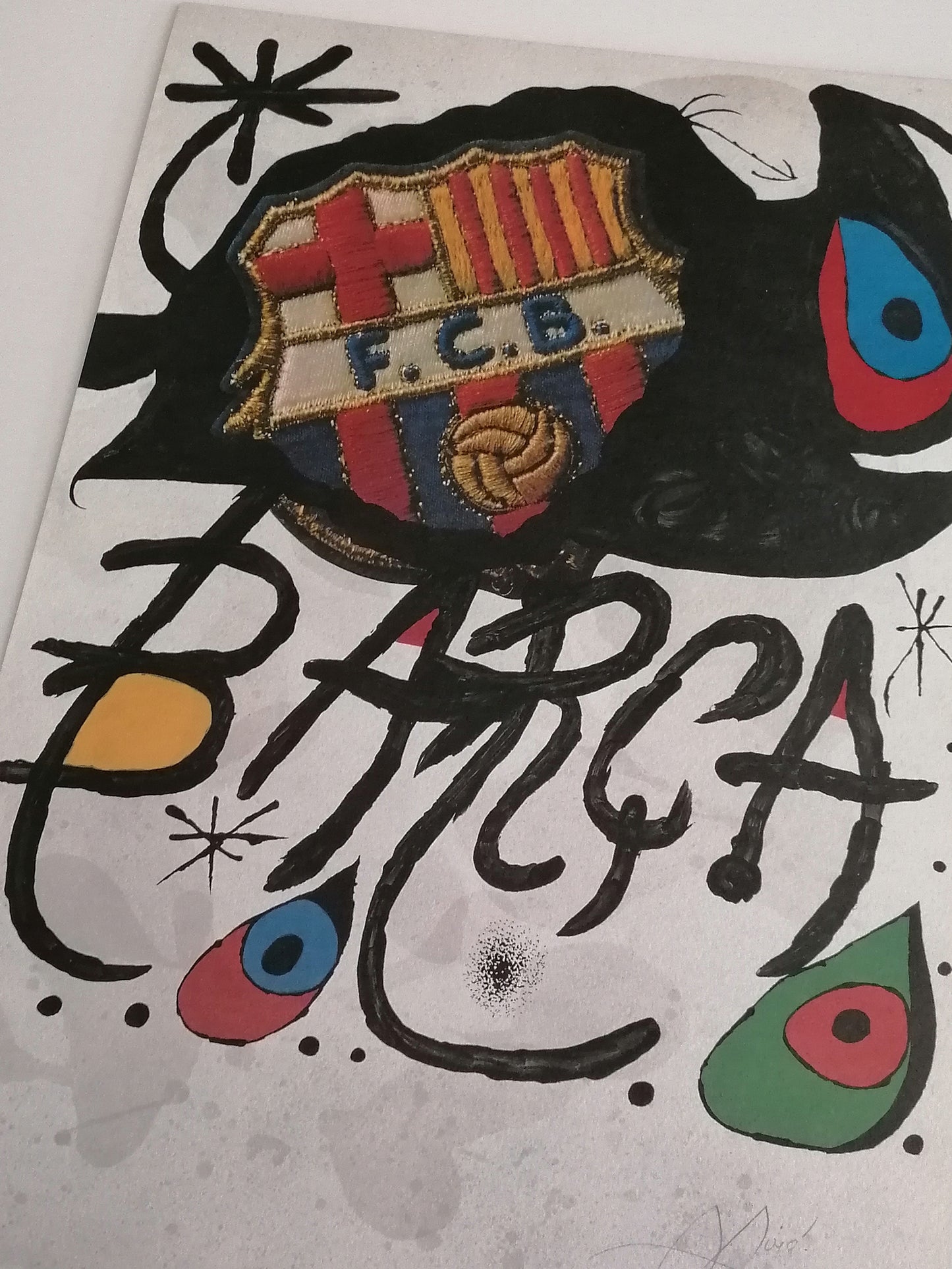 Joan Miró Art Signed and Numbered from Fc Barcelona