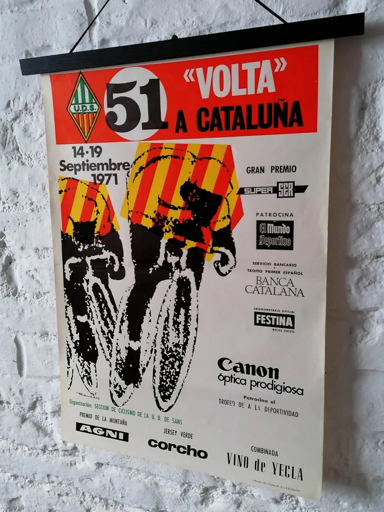 1971 Original Cycling Poster from Catalonia Ciclist Tour