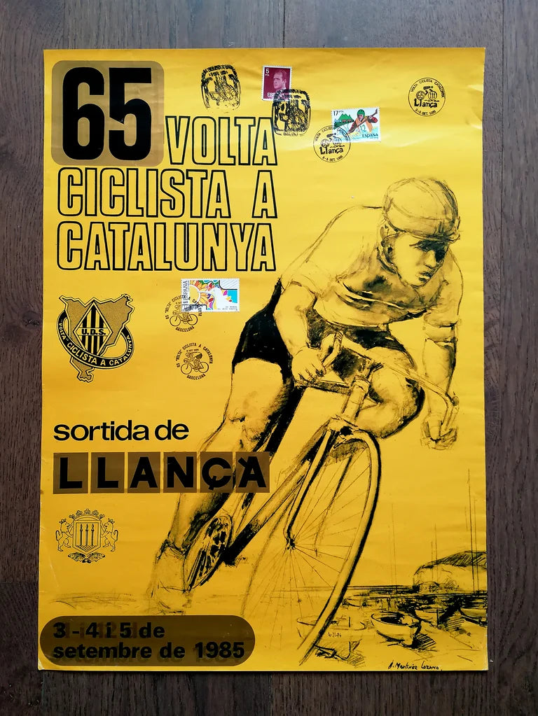 1985 Cycling Poster Original Vintage