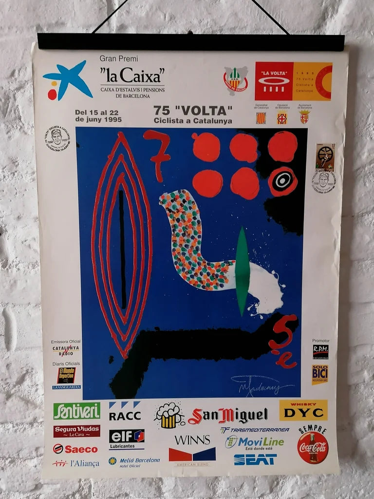 1995 Original Cycling Poster from Catalonia Ciclist Tour