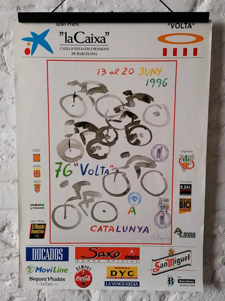 1996 Original Cycling Poster from Catalonia Ciclist Tour