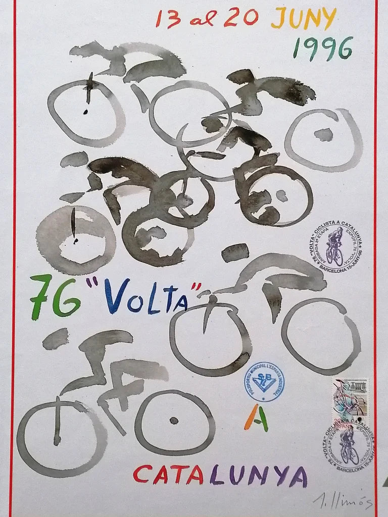 1996 Original Cycling Poster from Catalonia Ciclist Tour