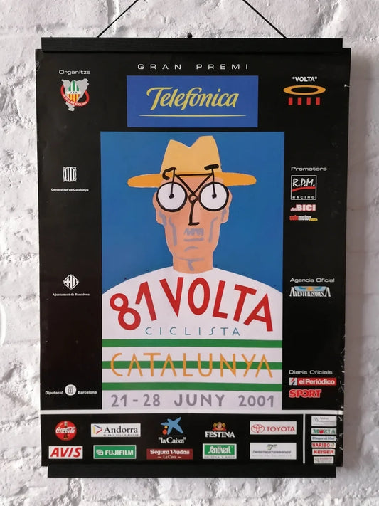 2001 Original Cycling Poster from Catalonia Ciclist Tour