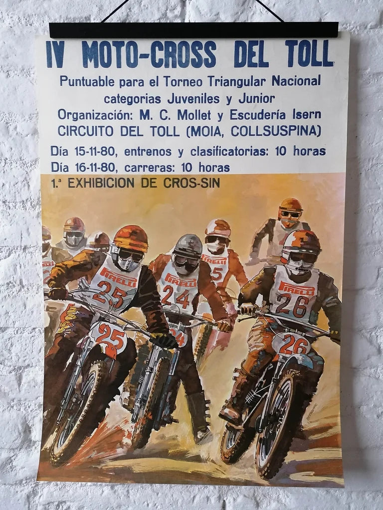 1980 Original Motocross Toll Poster