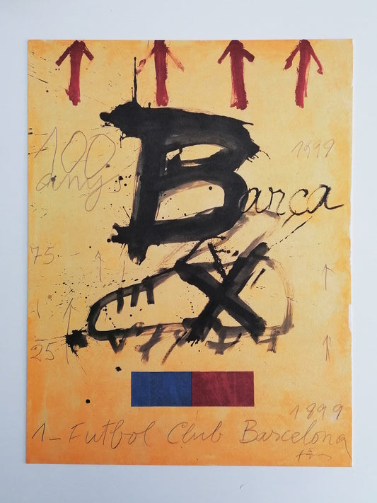 Antoni Tapies Fc Barcelona Original Lithograph